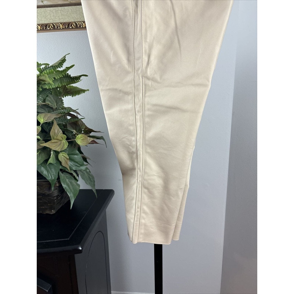 White House Black Market Women’s Tailored Pants Beige Size 14 Slim Ankle Pockets - Picture 6 of 14